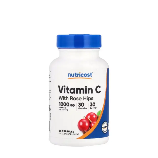 Nutricost Vitamin C with Rose Hips Capsules 30 Capsules