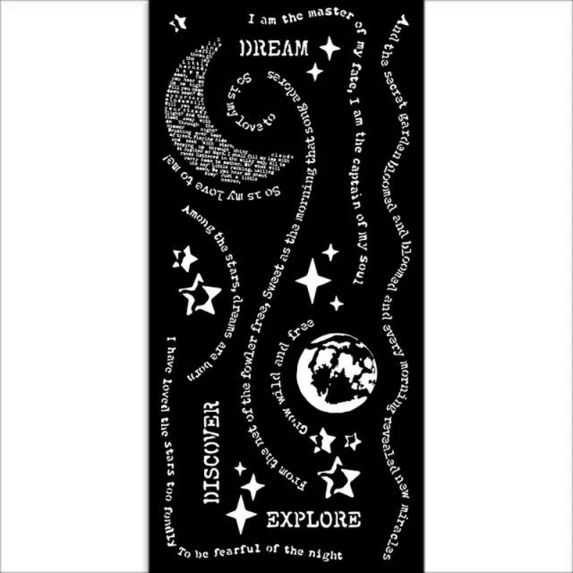 Thick Stencil 12x25cm, Stamperia, Secret Diary, Dream