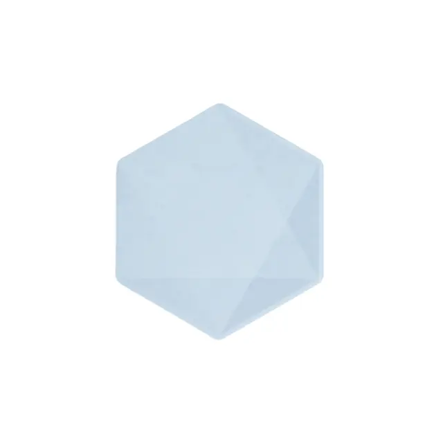 Πιάτα εξάγωνα Vert Decor Blue 15.8 x 13.7 εκ - Σιέλ Παστέλ / 6 τεμ