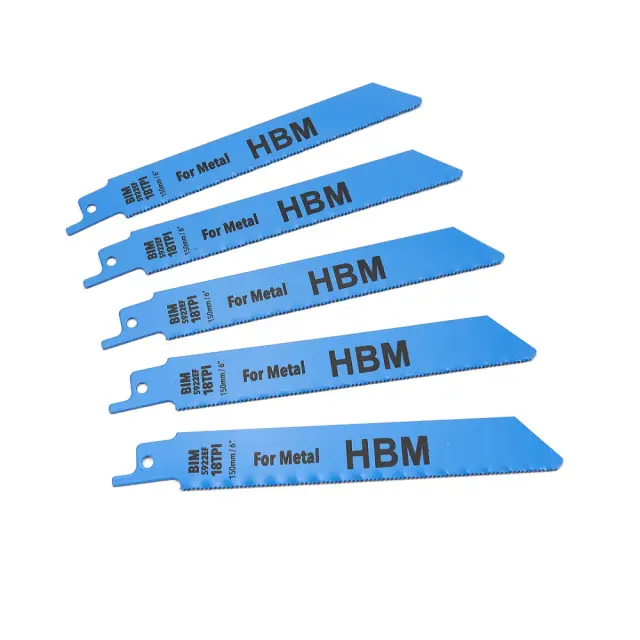 Σετ Λάμες για Σπαθόσεγα Μετάλλου HBM 10183 150mm - 18 TPI,(5 Τεμάχια)