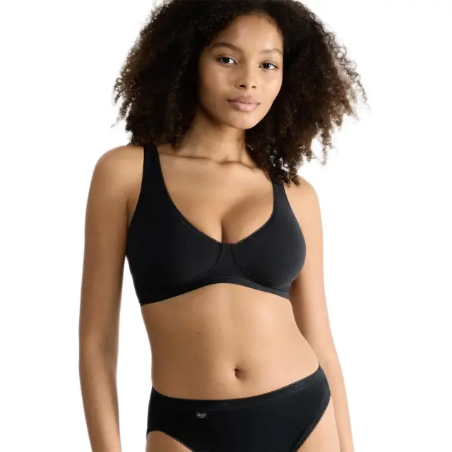 Sloggi Γυναικείο Σουτιέν Basic+ Soft, Χρώμα Μαύρο