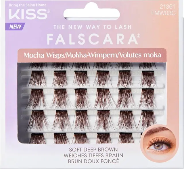 Kiss Falscara Multi Wisp Τουφάκια Βλεφαρίδων 24τμχ - Mocha