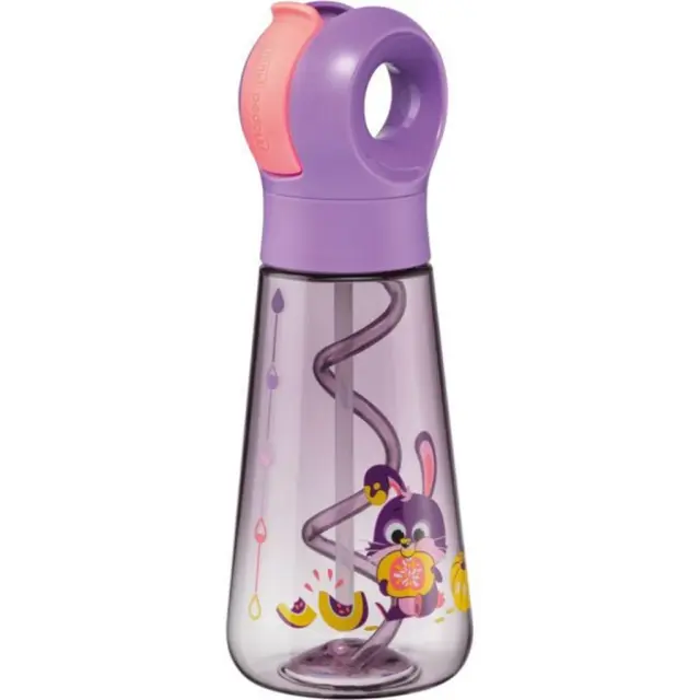 Maped Παιδικό Παγούρι με Καλαμάκι Non Spill Rabbit Διάφανο 500ml/ 873102 (Maped)