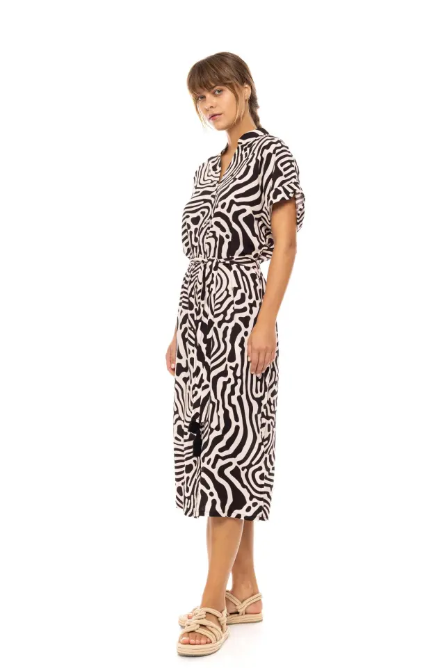 Beachwear Black Geo B595 Type Pink Label 3