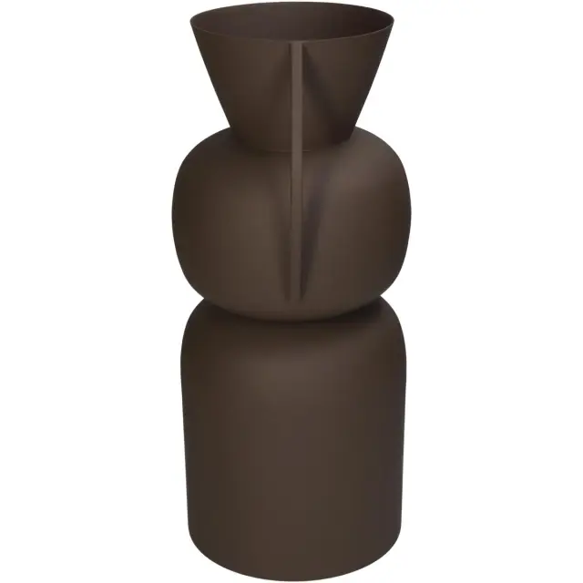 Βάζο Καφέ Μέταλλο 19x15.5x34cm 2
