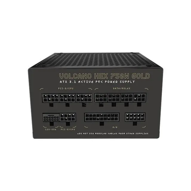 Modecom Volcano Hex 750 Gold 750W Fully-Modular 80+ Gold Black (ZAS-MC-HEX-0750-GOLD) 3