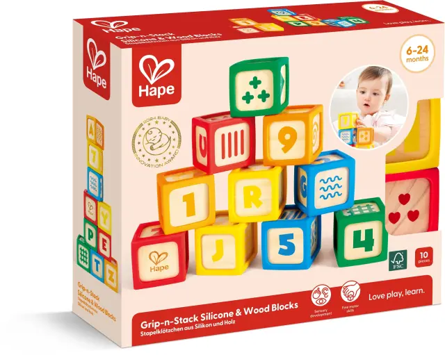 Hape Early Explorer Ξύλινα Τουβλάκια Smart Start 10Τμχ