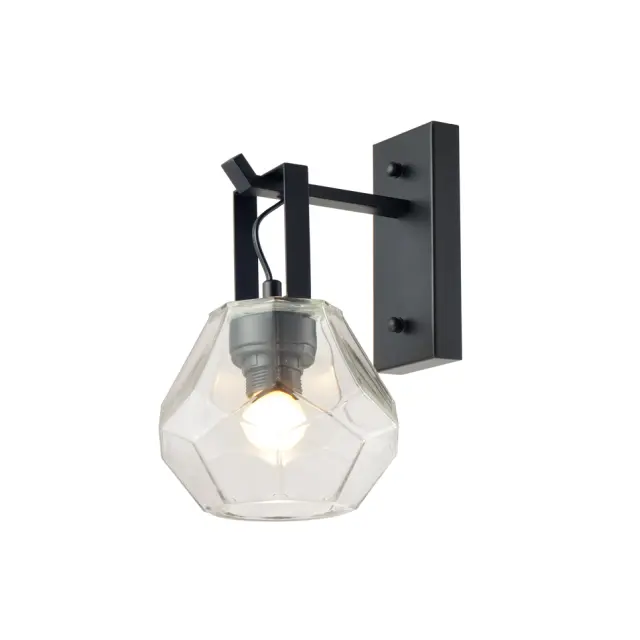 AcaLight Offer NETTO ΦΩΤΙΣΤΙΚΟ ΕΠΙΤΟΙΧΟ ΜΑΥΡΟ ΜΑΤ ΓΥΑΛΙΝΟ ΣΥΜΒΑΤΙΚΟ 1ΧΕ27 IP20 225Χ325mm