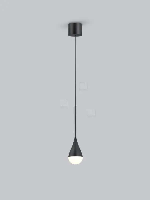Φωτιστικό Κρεμαστό DUC Ματ Μαύρο LED 9W IP44 Ρυθμιζόμενο Ύψος για Μπάνια και Σπα