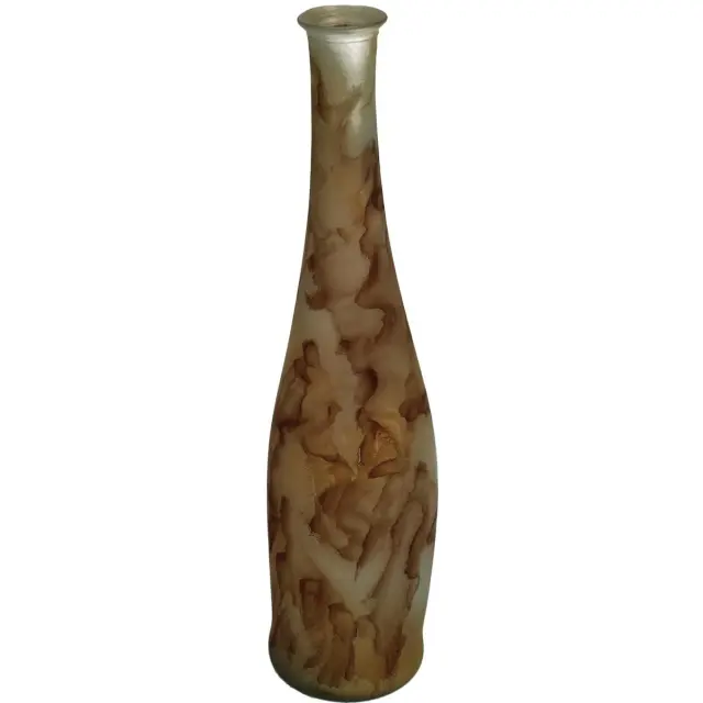Βάζο Καφέ Ανακυκλωμένο Γυαλί 18x18x80cm