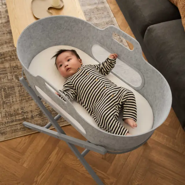 SNUZ ΚΑΛΑΘΟΥΝΑ SNUZBASKIT LIGHT GREY & ΞΥΛΙΝΗ ΒΑΣΗ DOVE 3