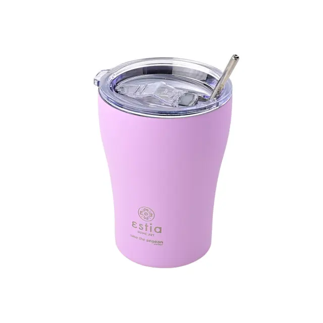 Estia Θερμός Coffee Mug "Save the Aegean" Lavender Purple 350ml 2