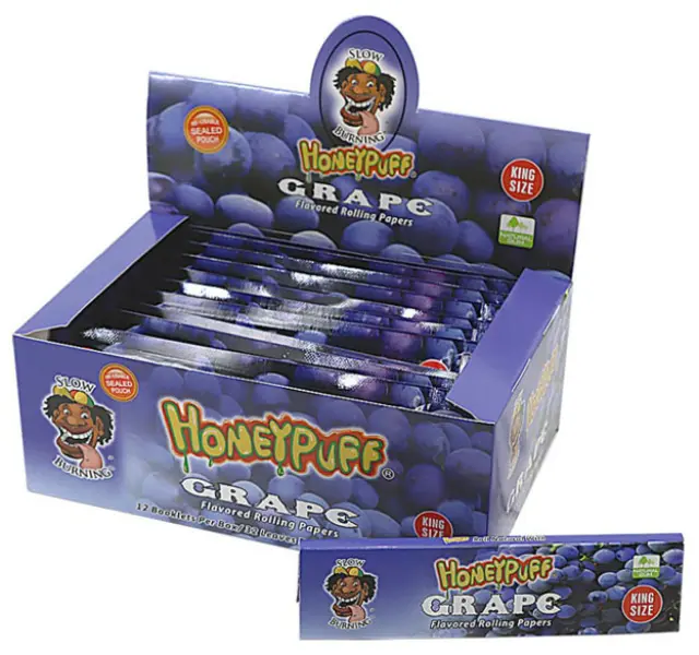 Honey Puff Χαρτάκια King Size Slim 32φ - Grape 2