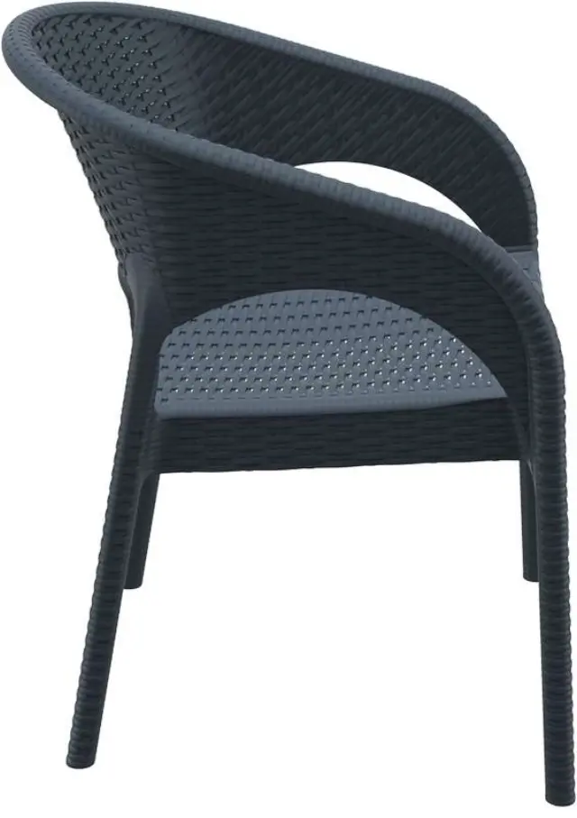 Πολυθρόνα Στοιβαζόμενη PANAMA Σκούρο Γκρι PP 58x64x80cm 2