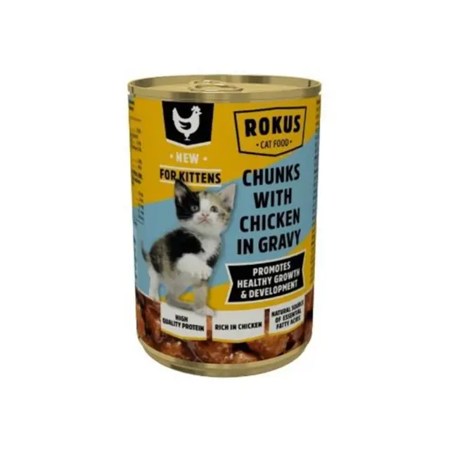 Rokus Κονσέρβα για Kitten με Κοτόπουλο 415gr