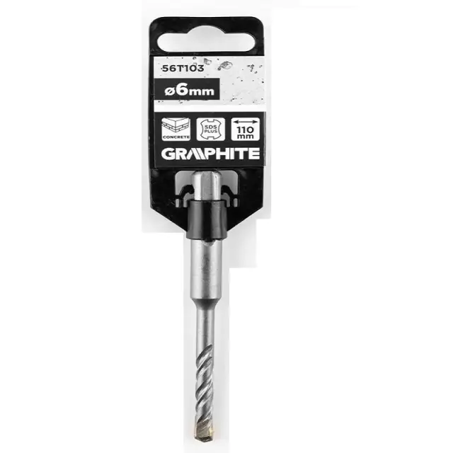 Τρυπάνι Μπετού Graphite Sds Plus 6 x 110 mm 2
