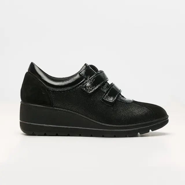 Imac Sneakers Γυναικείο ύφασμα/δέρμα Nubuck Μαύρο IMA/655750 SINT.P/NERO