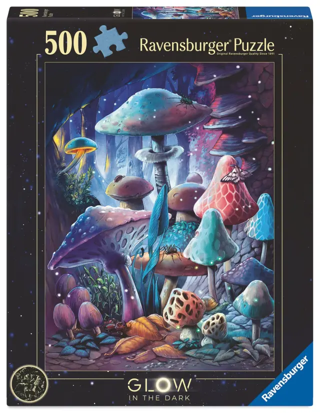 Ravensburger - Moonlight Mushrooms 500p glow (12001386) - Toys