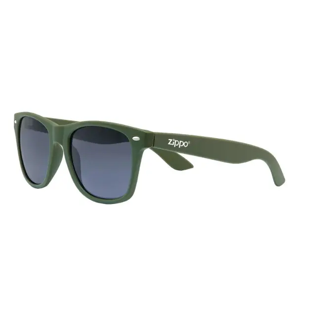 Zippo Sunglasses Green, Γυαλιά Ηλίου σε Λαδί Ματ Χρώμα με Γκρι Φακούς (OB21-28), 1τμχ
