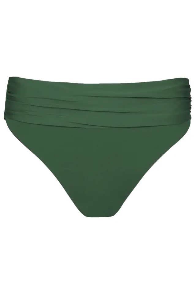 Mονόχρωμο σλιπ μαγιό plus size - Πράσινο - 4XL 3
