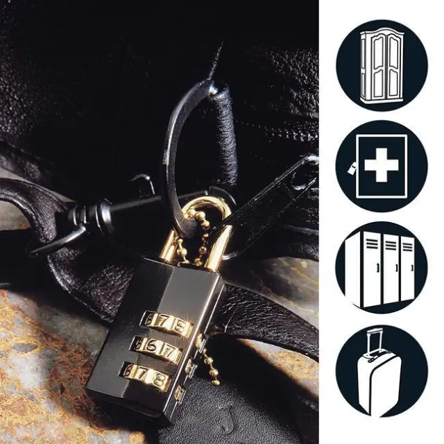 Master Lock 646EURD - Λουκέτο αποσκευών 20mm με συνδυασμό και μπρούτζινο λαιμό 3