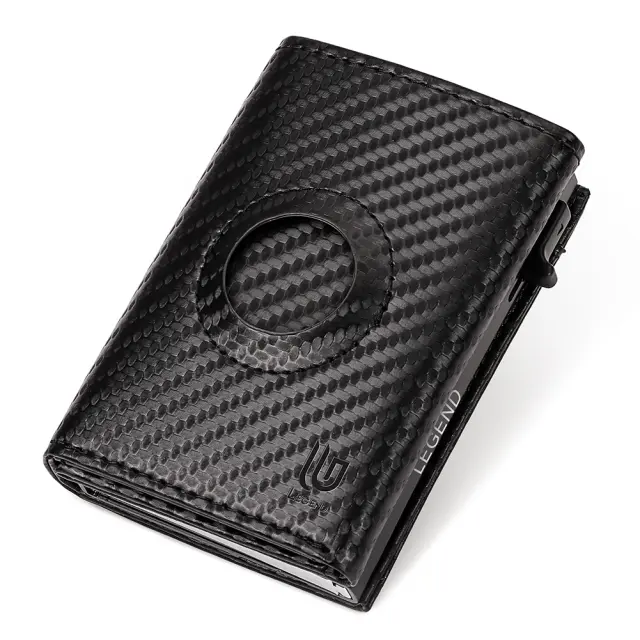 Πορτοφόλι CarbonFiber Μαύρο RFID AirTag