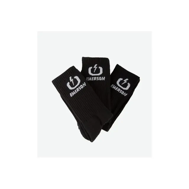 Emerson Unisex High Socks (3Pair) (232.EU08.03-Black) - Μαύρο 2