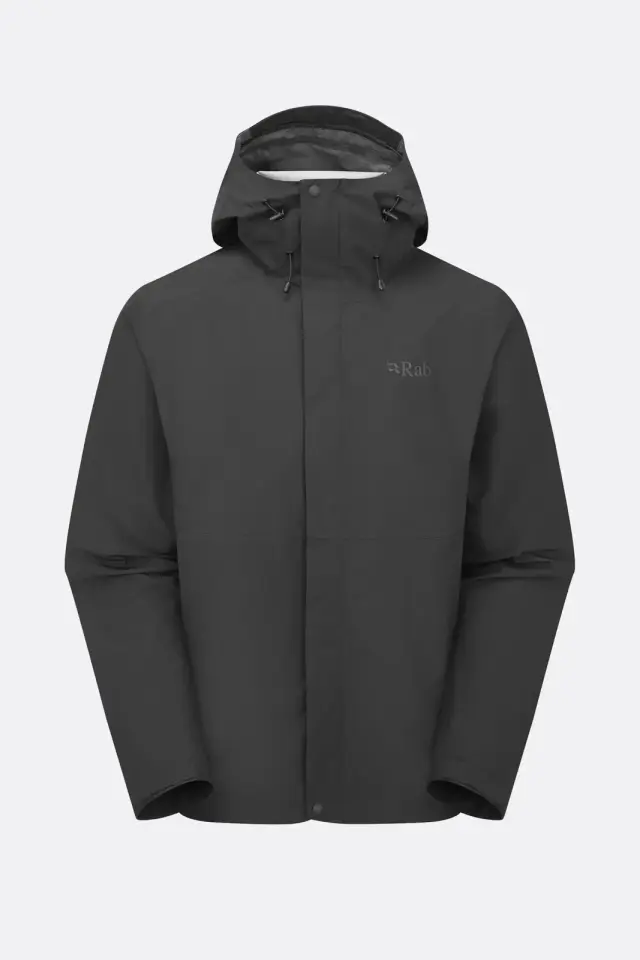 Rab Downpour Jacket Black Ανδρικό Αδιάβροχο 20.000 HH - Extra Extra Large / XXL