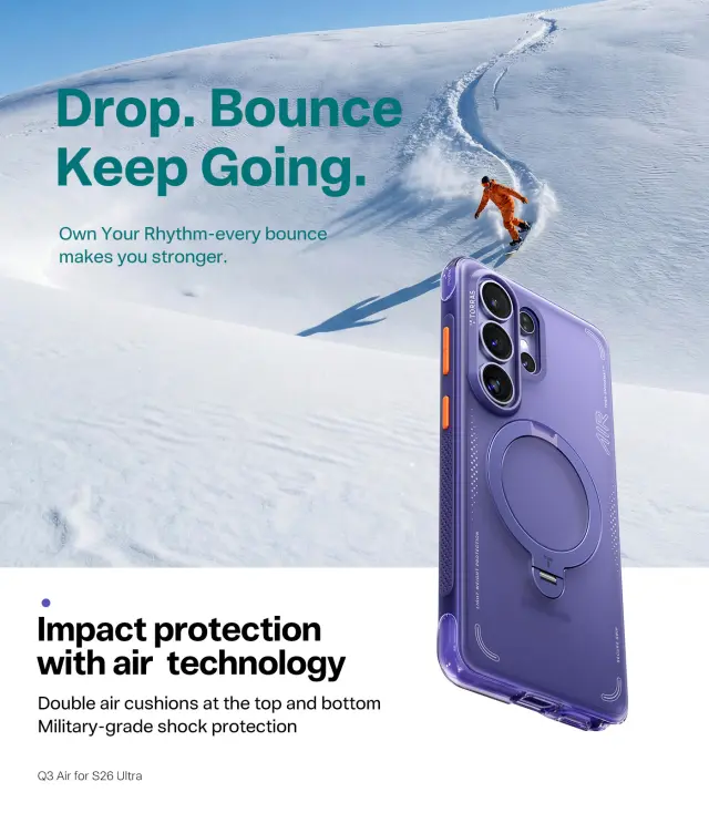 Torras Ostand Q3 Air, violet surge - Samsung Galaxy S26 Ultra 2