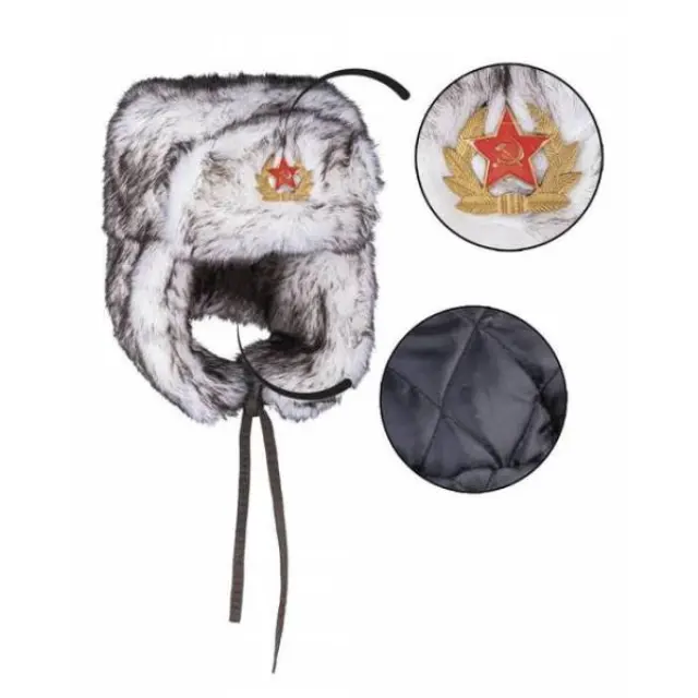 Mil-Tec Russian White SHAPKA Winter Cap-Καπέλο Ρωσικού Τύπου Λευκό - 00-White-Λευκό 2