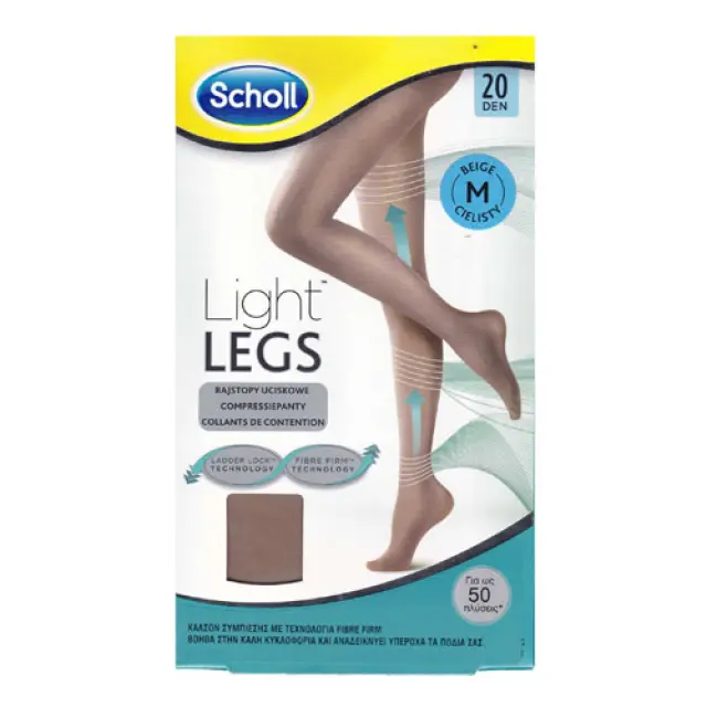 Scholl Light Legs 20 Den Size Medium Beige 2