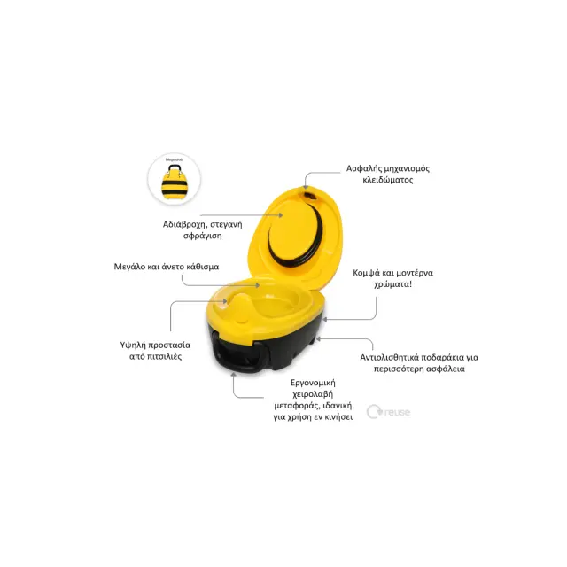 MYCARRYPOTTY My Carry Potty - Γιογιό - Μελισσούλα κίτρινη 2