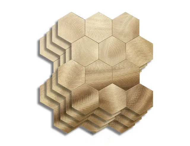 Αυτοκόλλητα Πλακάκια Hexa Douceur d'intérieur με διαστάσεις 25x23.2cm - Orange - 4 τεμάχια 1770148