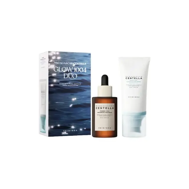 Skin1004 Madagascar Centella Glow 1004 Duo Probio-Cica Intensive Ampoule Ορός Προσώπου για Ενυδάτωση & Αναζωογόνηση, 50ml & Hyalu-Cica Water-Fit Sun Serum Αντηλιακό Προσώπου SPF50+, 50ml