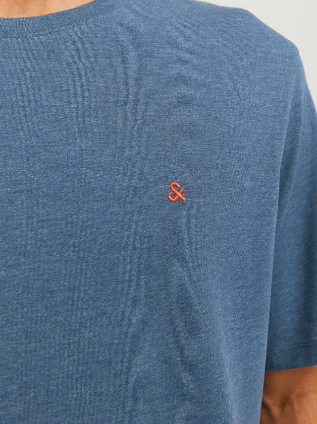 JJEPAULOS TEE SS CREW NECK NOOS Denim Blue 2