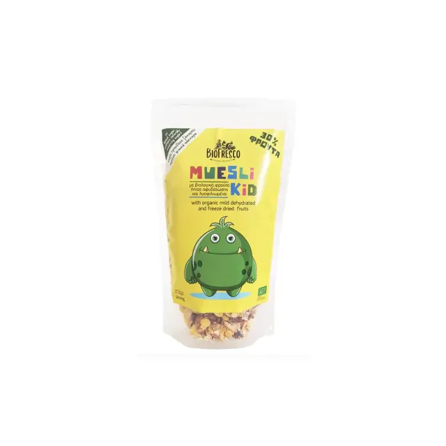 Biofresco Μούσλι Παιδικό Φρούτων 30% Χωρίς Ζάχαρη 200gr