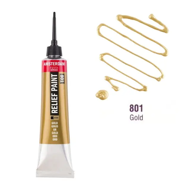 Talens Amsterdam Περίγραμμα, 801 Gold - 20ml