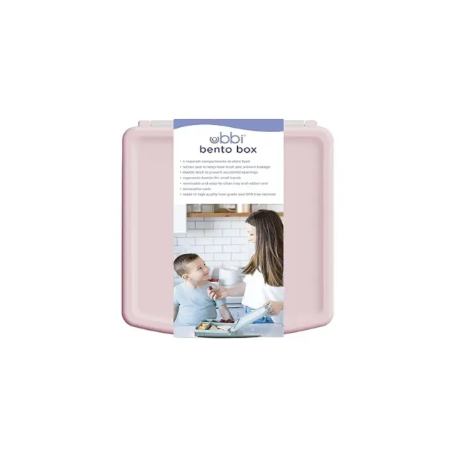 Δοχείο Φαγητού Ubbi Bento Με 4 Χωρίσματα Blush Pink UB-10350 3