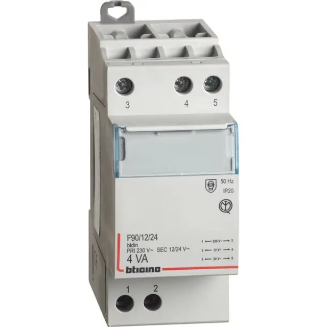 btdin - trasformatore 230/12/24V SELV 4VA