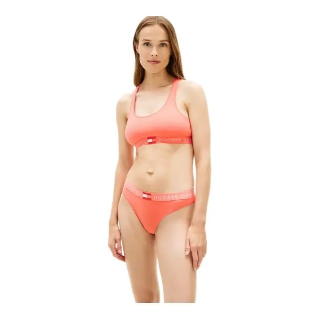 Tommy Hilfiger Γυναικείο Μπουστάκι Flag Logo Racerback, Χρώμα Peach Dusk 2