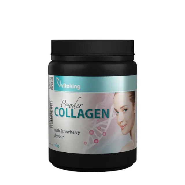 Vitaking Collagen Powder Strawberry Pouch, 330 g