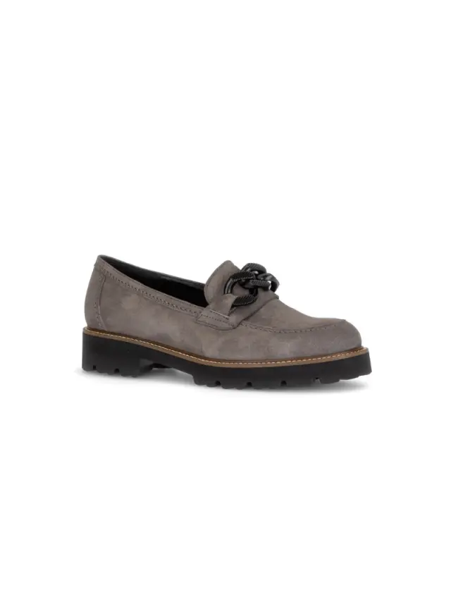 Gabor Μοκασίνια-Loafers Γυναικείο δέρμα Nubuck Γκρί GAB/95240 006-TAUPE - 40 2