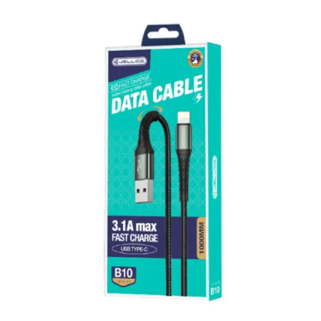 Καλώδιο Φόρτισης Δεδομένων Jellico B10 USB - Lightning Μαύρο