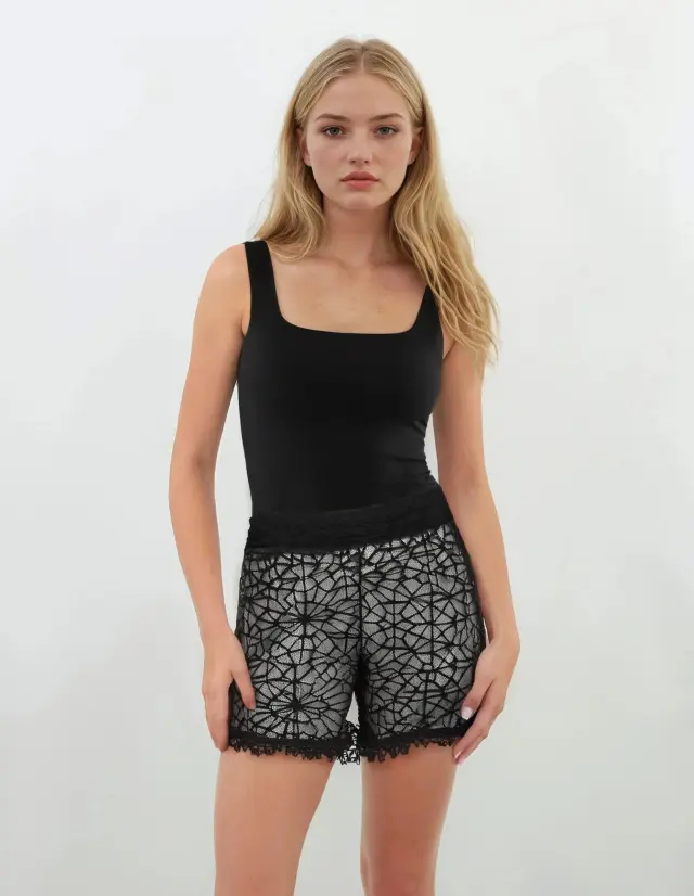 S695 - Black - BEACH DRESS SHORTS MYSTIC WATERS 2