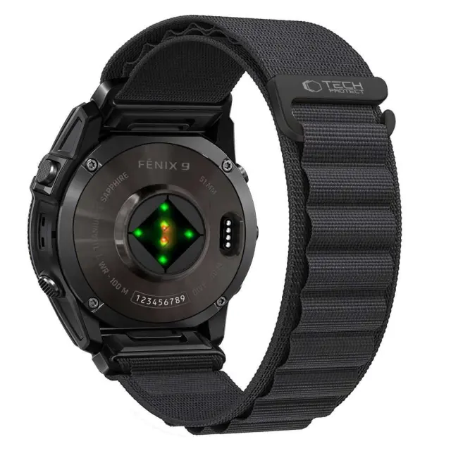 Tech-protect Nylon Pro Garmin Fenix 5x / 5x Plus / 6x / 6x Pro / 7x / 8 / 8 Pro / 9 / 9 Pro (51 Mm) Black