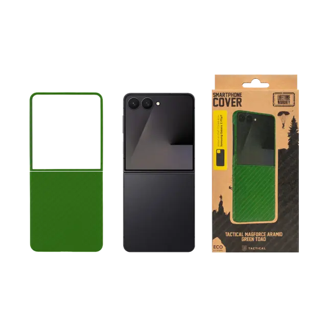 Tactical MagForce Aramid Cover for Samsung Galaxy Z Flip 7 Green Toad 3