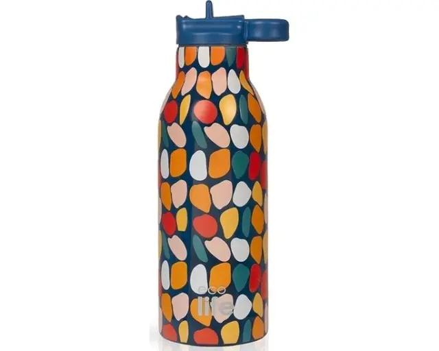Ecolife®- Μπουκάλι Θερμός Ανοξείδωτο / Αλουμίνιο BPA Free 550ml Stones με Καλαμάκι.