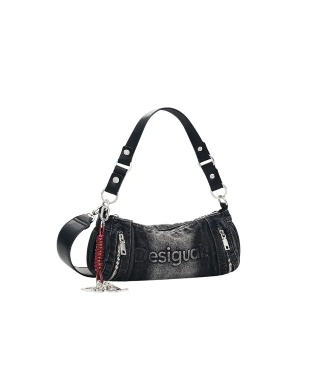 Desigual - Γυναικεία Τσάντα Ώμου/ Χιαστί Half Logo Denim Zarauz 26WAXD07-2070 Μαύρο 3