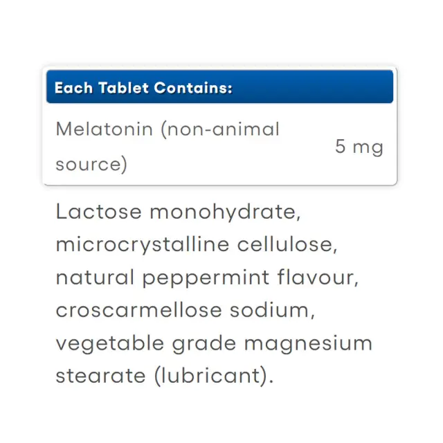 Natural Factors Melatonin 5 mg Peppermint, 180 Tablets 2