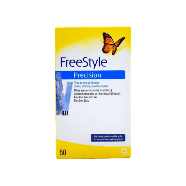 Abbott FreeStyle Precision Strips Ταινίες μέτρησης σακχάρου, 50 ταινίες